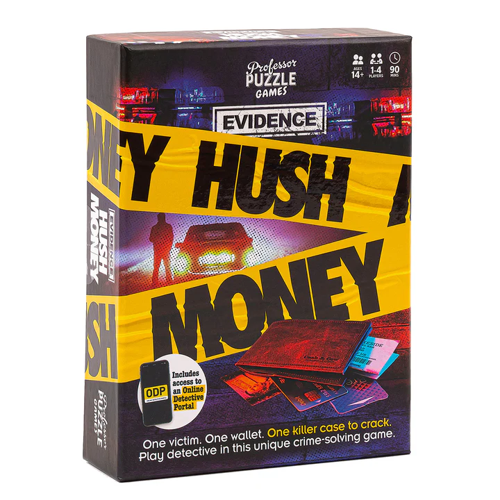 Evidence Hush Money Game - Digital Hybrid - The Feisty Goblin Gamehouse -