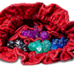 Dragon Storm Velvet Compartment Dice Bag: Red Dragon Scales