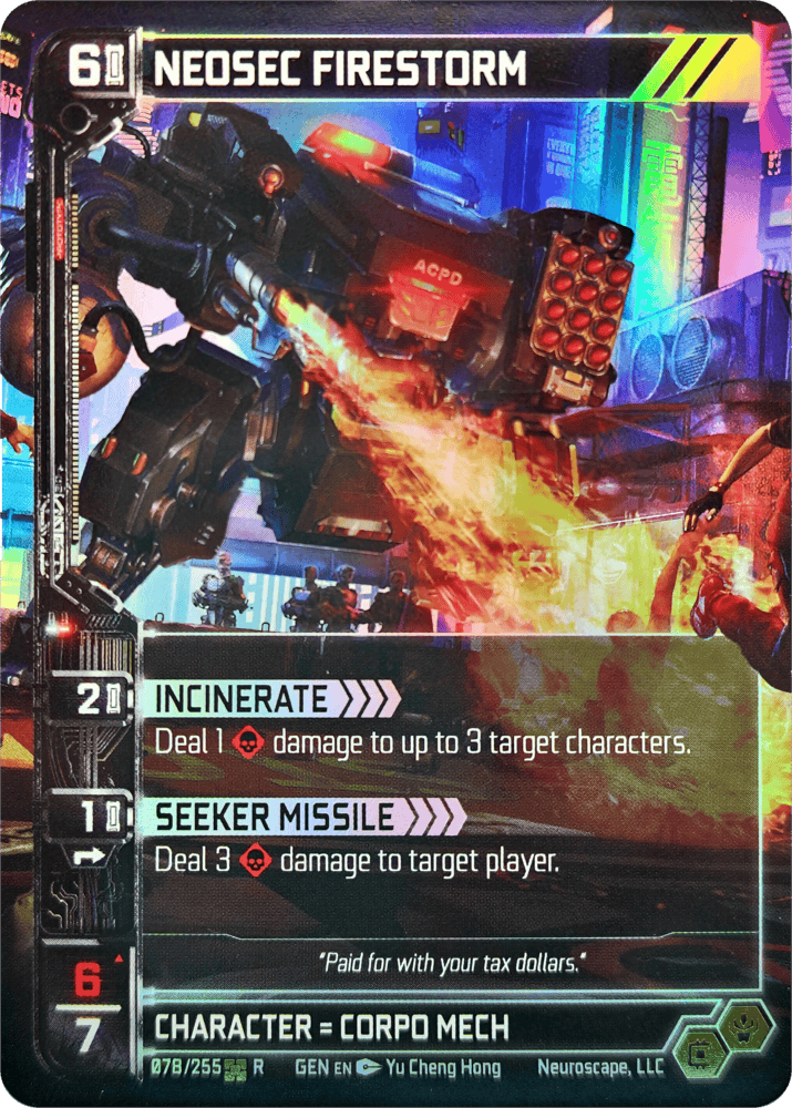 Neuroscape TCG - Neosec Firestorm GEN-S1-004 Foil