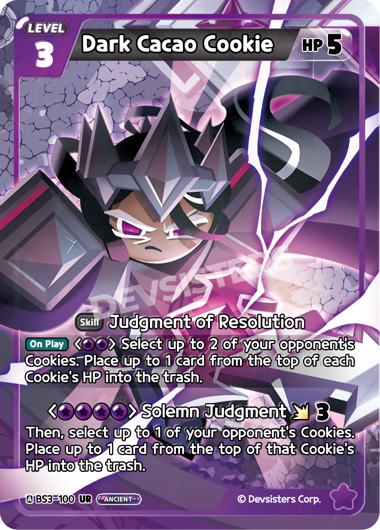CookieRun TCG - Dark Choco Cookie [BS3-100 UR]