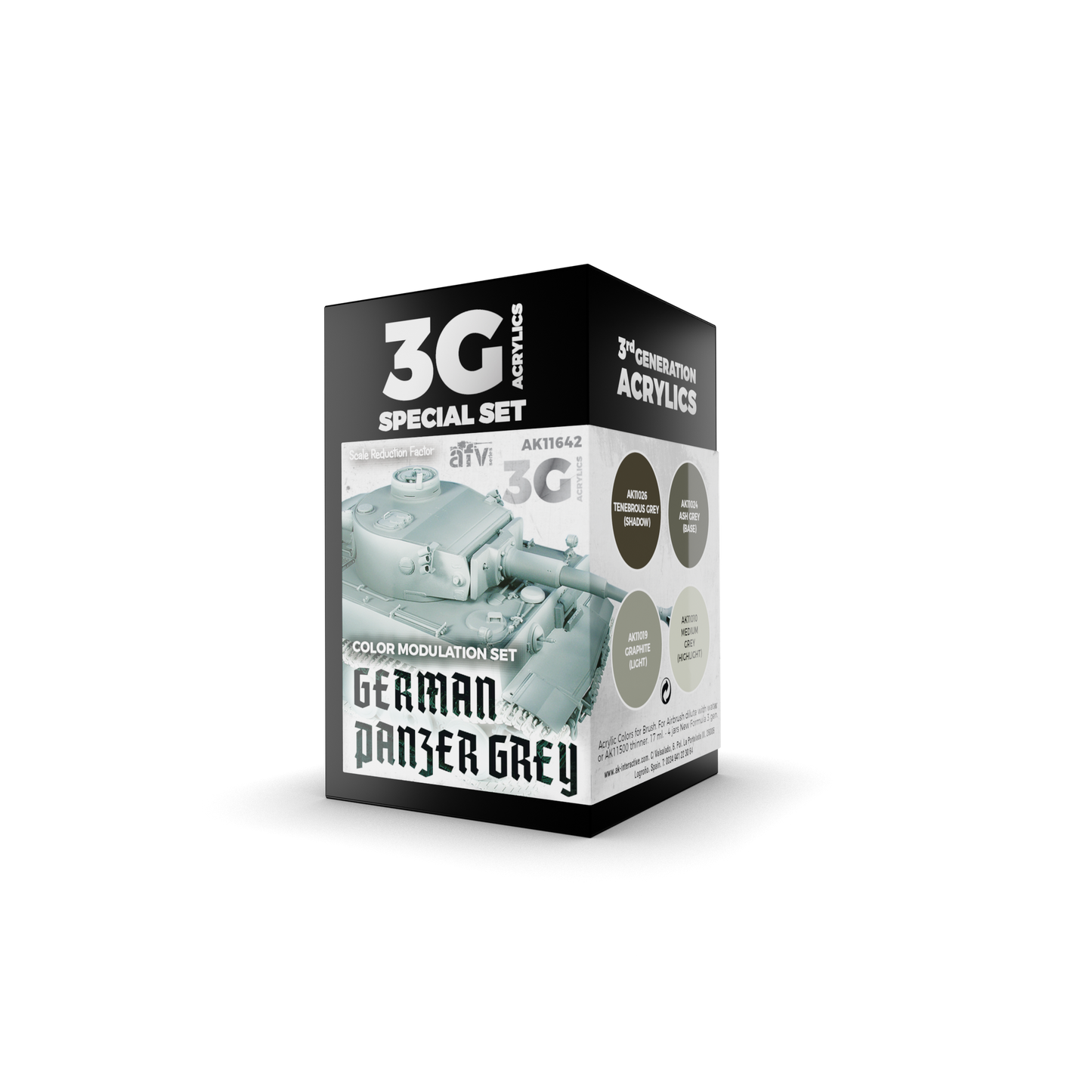 AK Interactive - 3G Special Set: German Panger Grey (4ct)