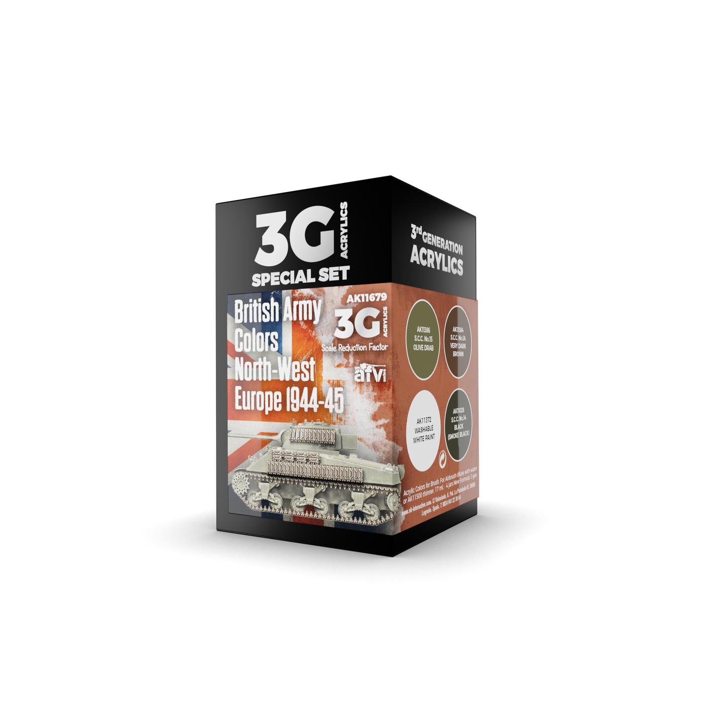 AK Interactive - 3G Special Set: British Army Colors North-West Europe 1944-45 (4ct)