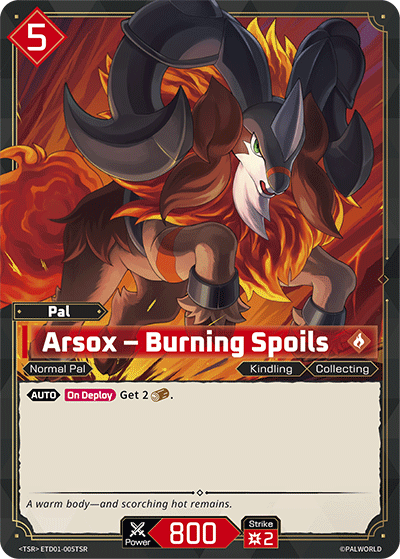 Palworld TCG - Arsox – Burning Spoils [ETD01-005TSR]