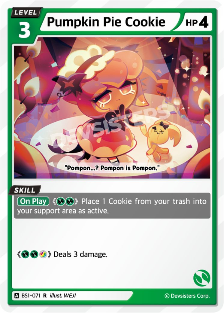 CookieRun TCG - Pumpkin Pie Cookie [BS1-071 R]