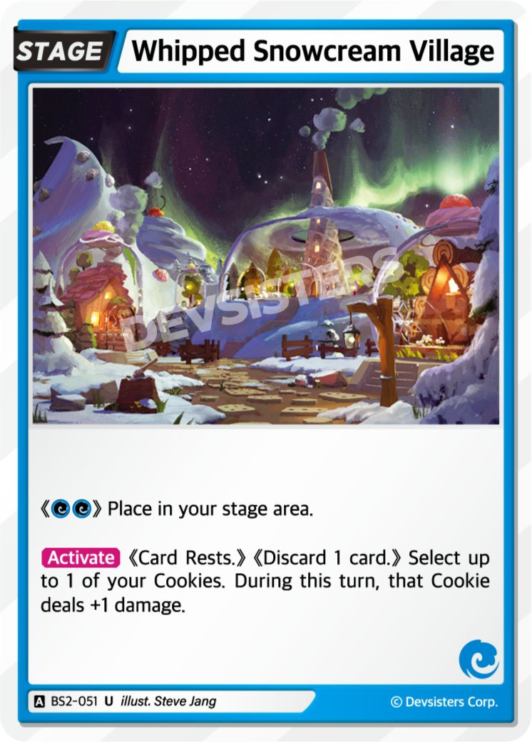 CookieRun TCG - Whipped Snowcream Village [BS2-051 U]
