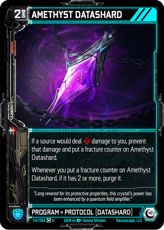 Neuroscape TCG - Amethyst Datashard GEN-141