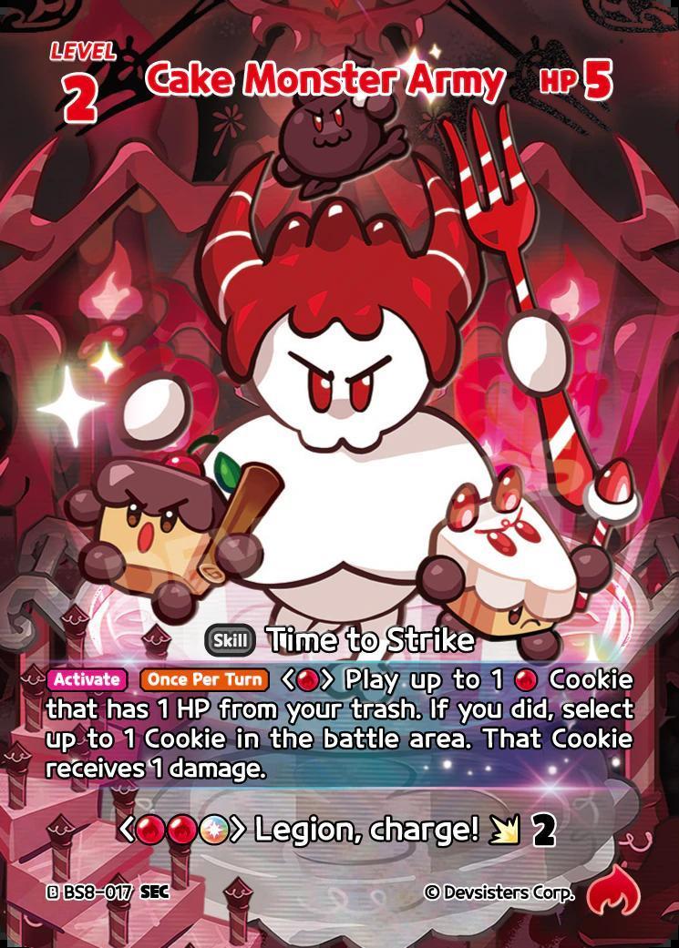 CookieRun TCG - Cake Monster Army [BS8-017 SEC]