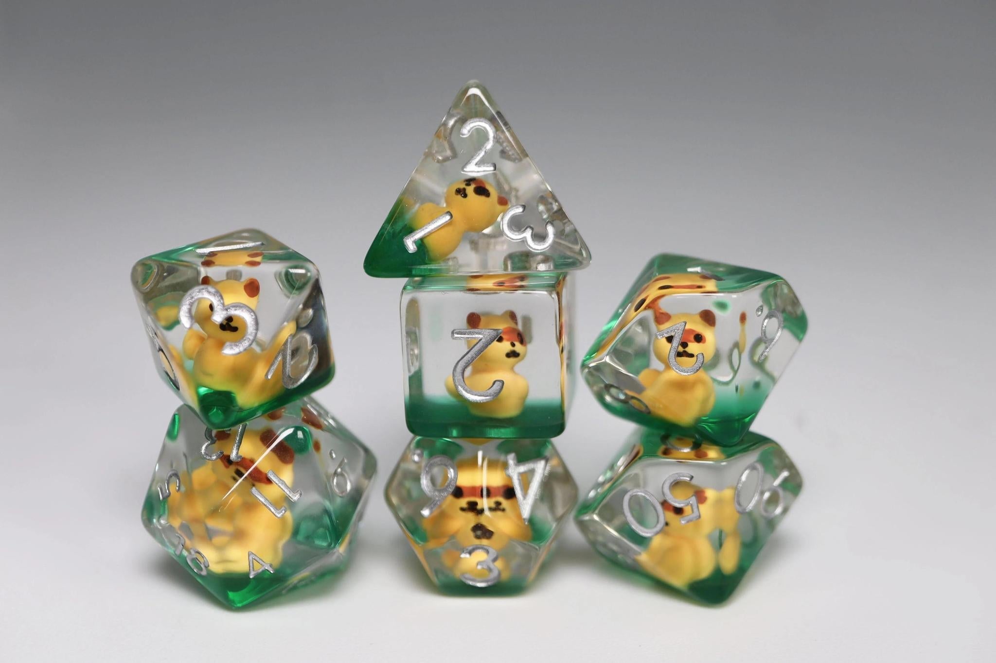 Foam Brain - Baby Raccoon RPG Dice Set - The Feisty Goblin Gamehouse -