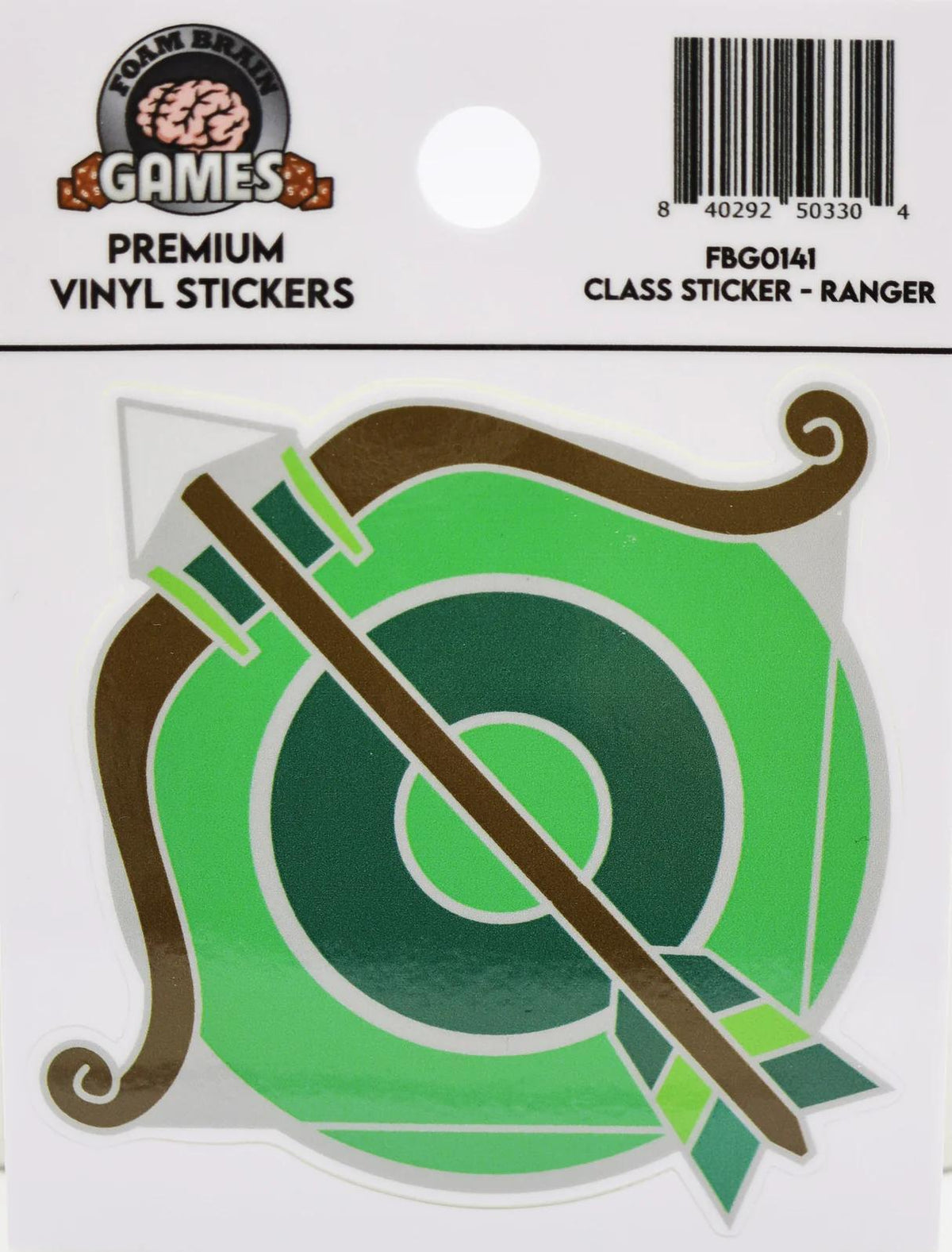 Foam Brain - Class Sticker: Ranger - The Feisty Goblin Gamehouse -