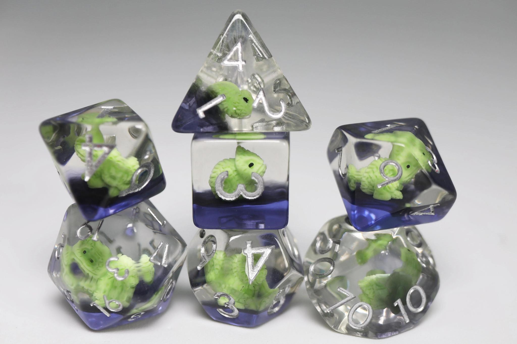 Foam Brain - Colorful Chameleon RPG Dice Set - The Feisty Goblin Gamehouse -