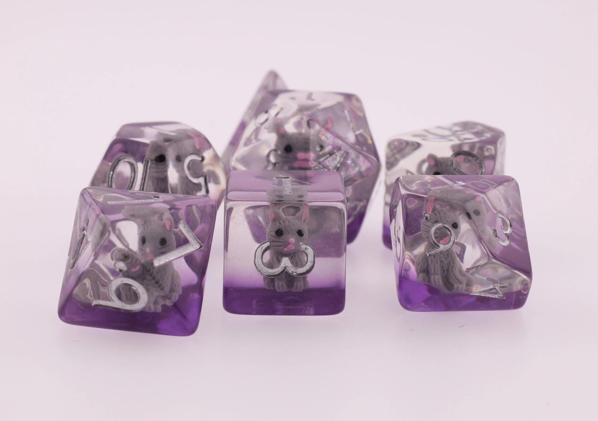 Foam Brain - Cozy Cat RPG Dice Set - The Feisty Goblin Gamehouse -