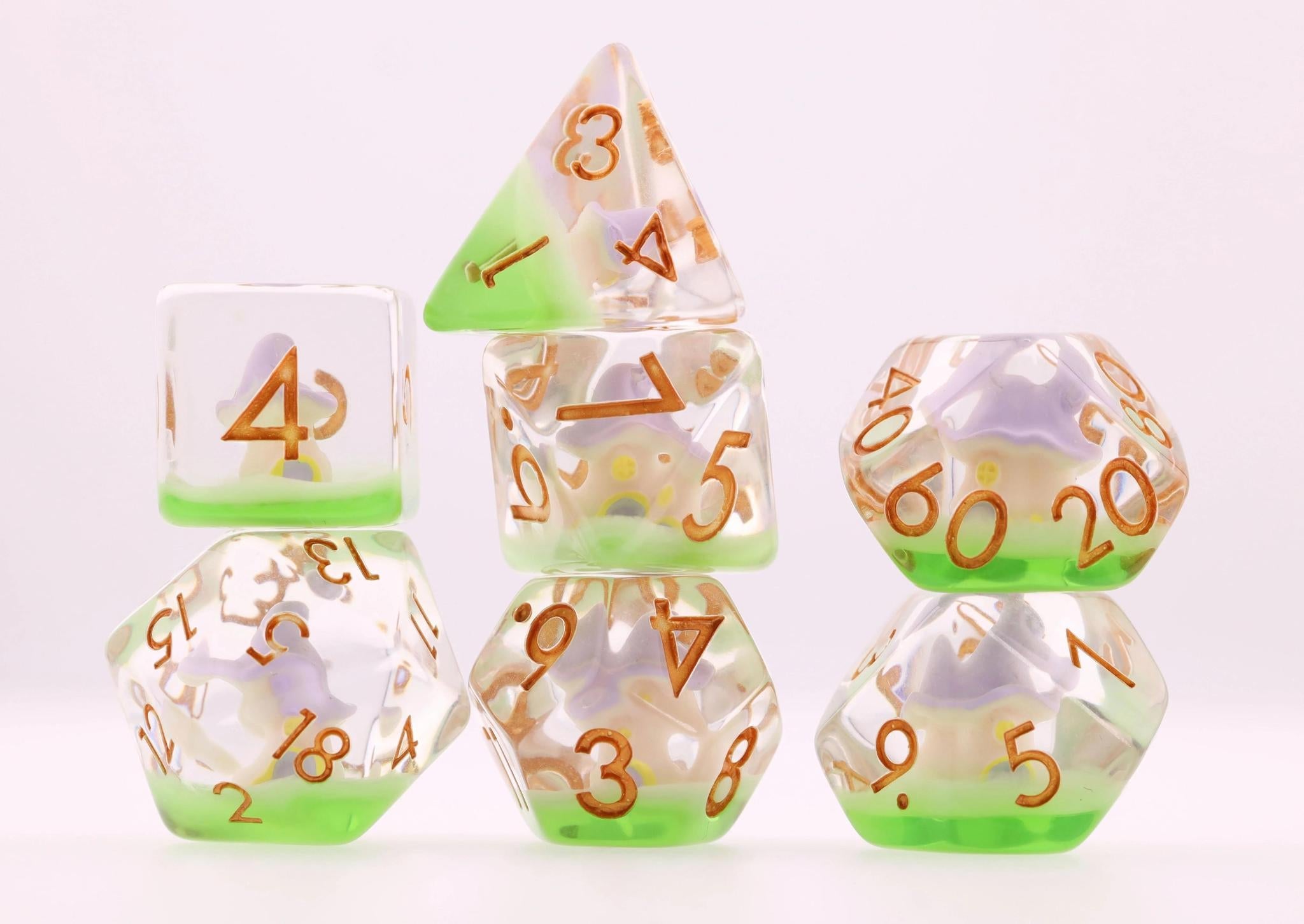 Foam Brain - Fairy Dwelling RPG Dice Set - The Feisty Goblin Gamehouse -