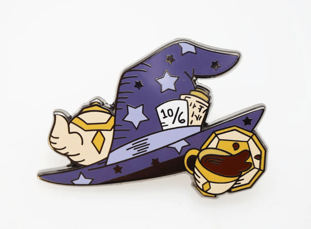 Foam Brain Games - Alice's Adventures in Diceland: Mad Wizard's Hat - Enamel Pin - The Feisty Goblin Gamehouse -