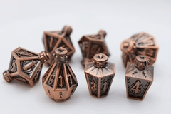 Foam Brain Games - Moonlit Lantern: Coppered Flames (Metal RPG Dice Set) - The Feisty Goblin Gamehouse -