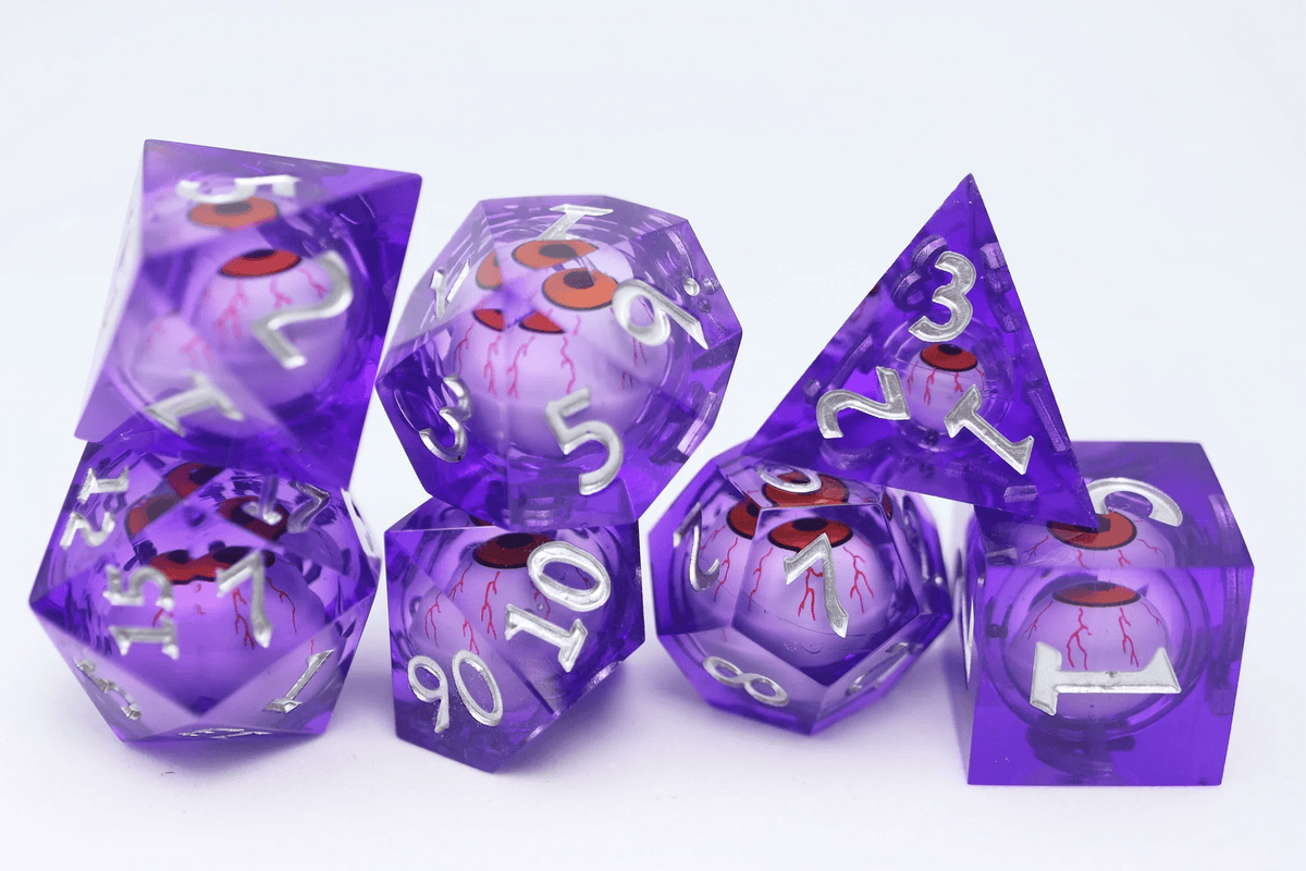Foam Brain Games - Sharp Edge Moving Eye RPG Dice Set: Mageshot - The Feisty Goblin Gamehouse -