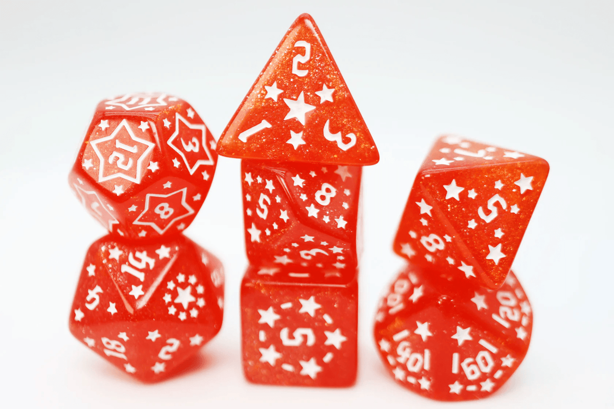 Foam Brain Games - Shooting Stars RPG Dice set - The Feisty Goblin Gamehouse -