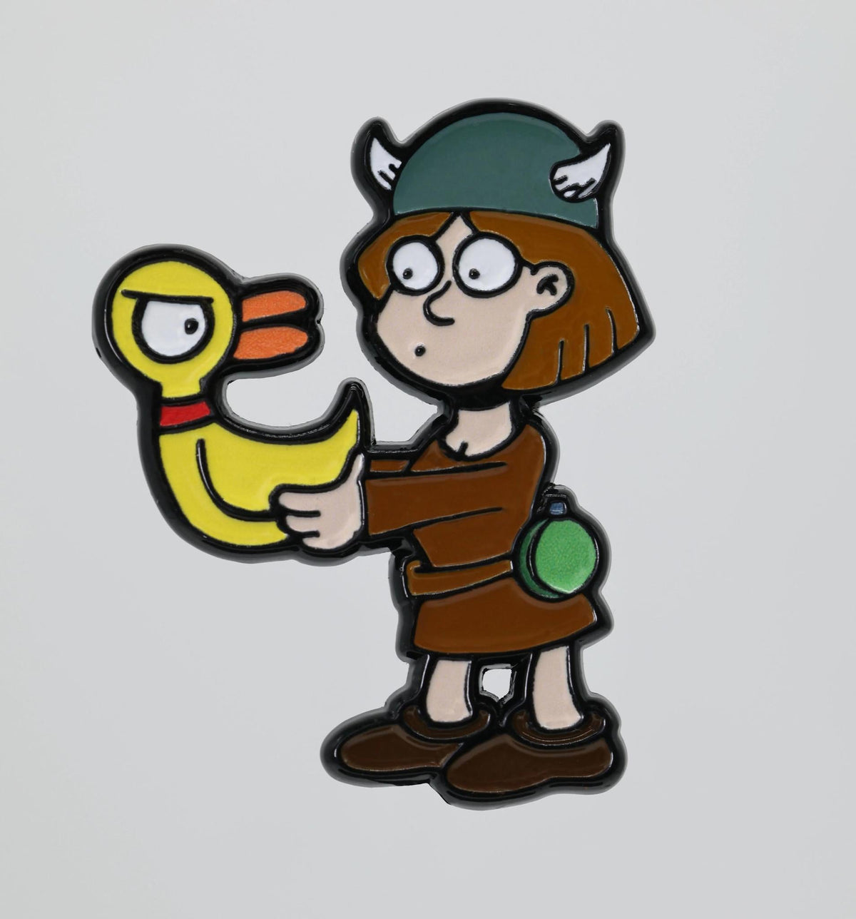 Foam Brain - Munchkin: Curse Duck of Doom Enamel Pin - The Feisty Goblin Gamehouse -