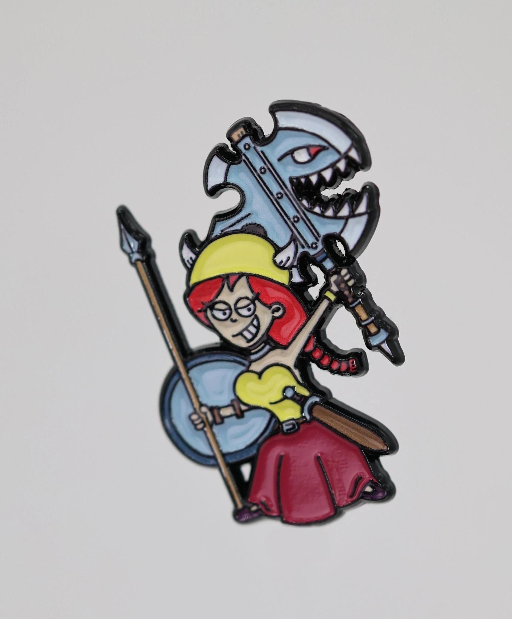 Foam Brain - Munchkin: Flower Enamel Pin - The Feisty Goblin Gamehouse -