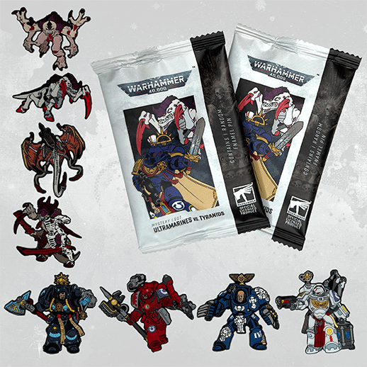 Foam Brain - Mystery Loot: Ultramarines vs. Tyranids Enamel Pins - The Feisty Goblin Gamehouse -
