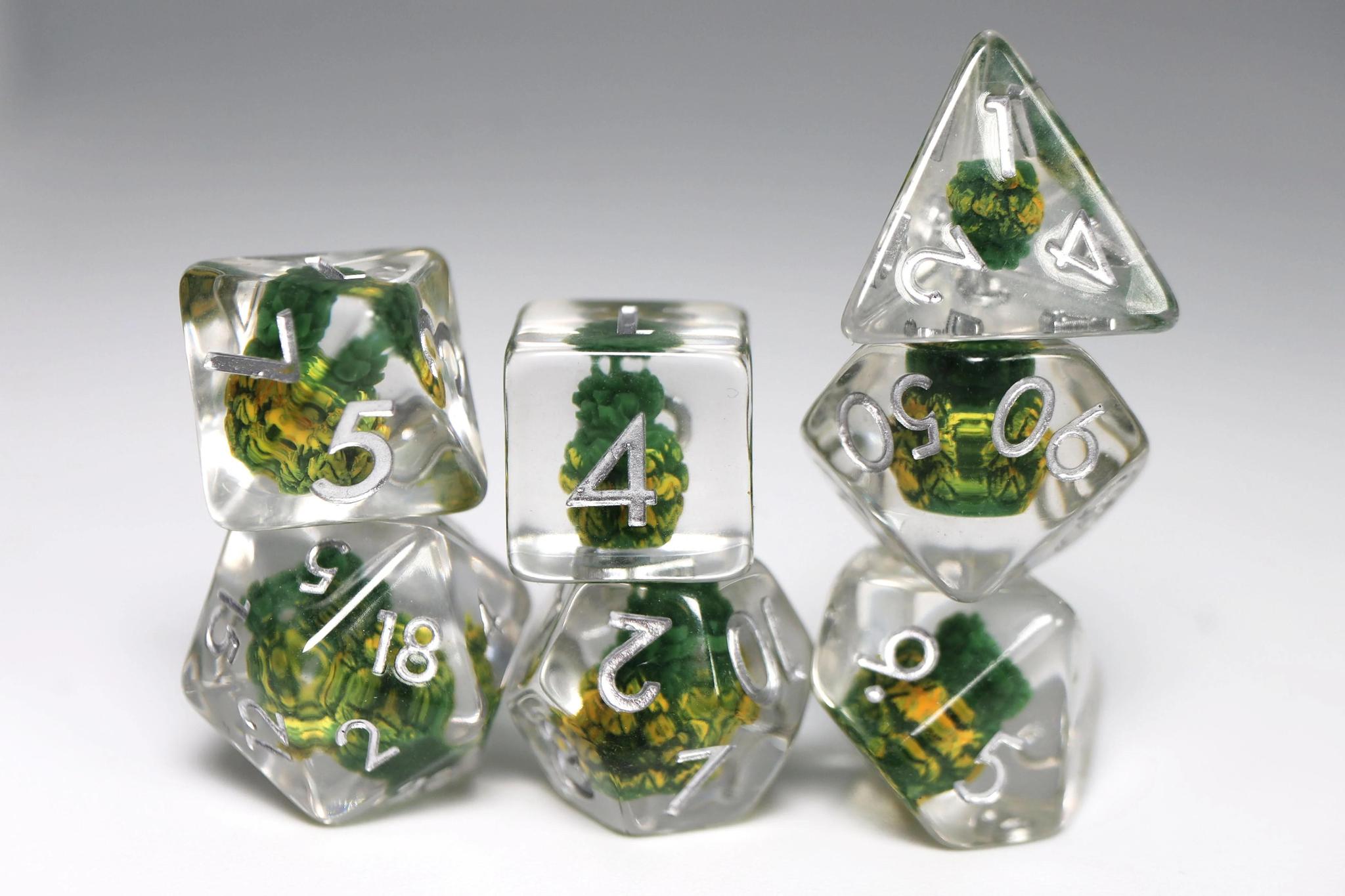 Foam Brain - Prickly Pineapple RPG Dice Set - The Feisty Goblin Gamehouse -