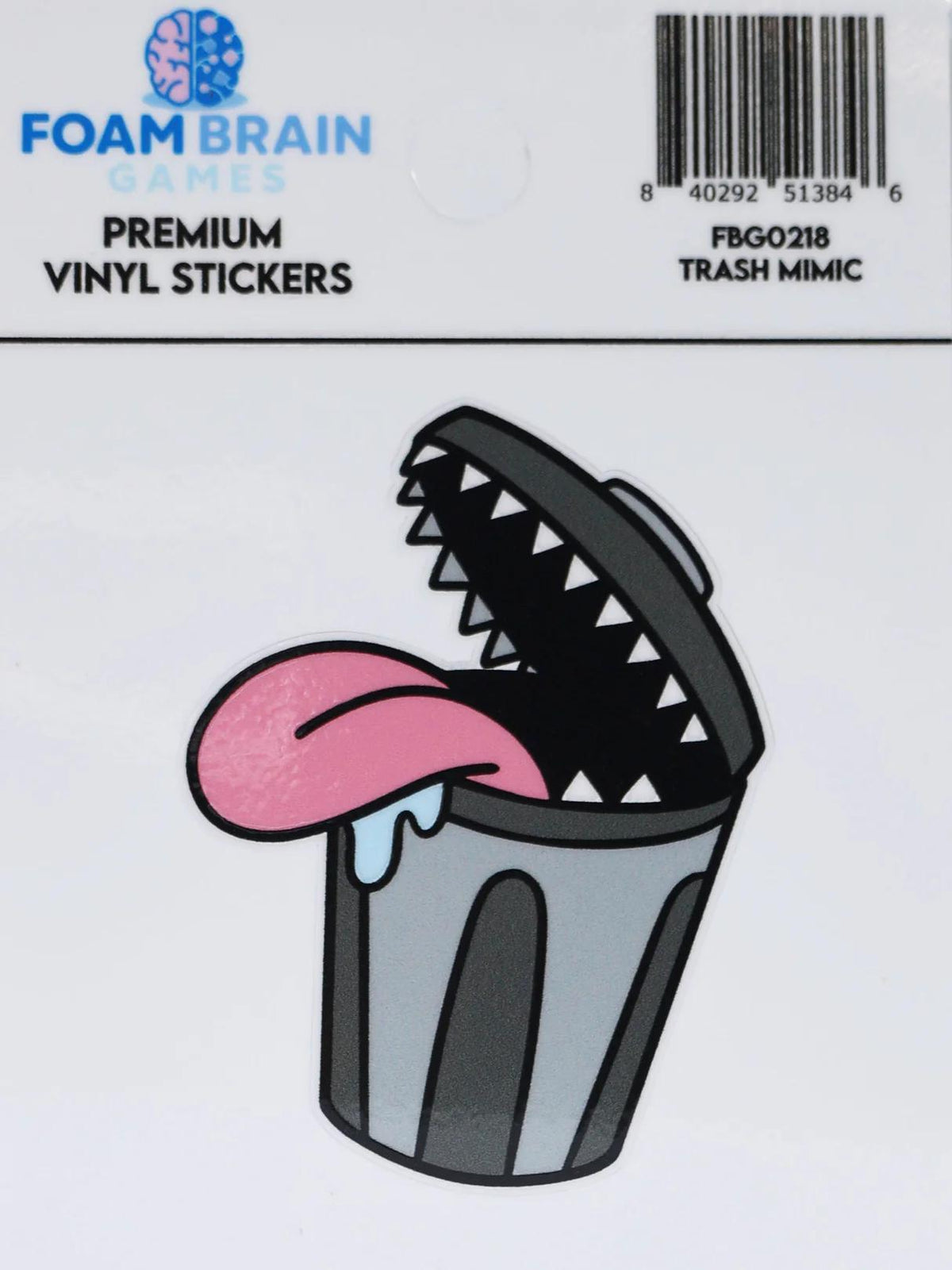 Foam Brain - Trash Mimic Sticker - The Feisty Goblin Gamehouse -