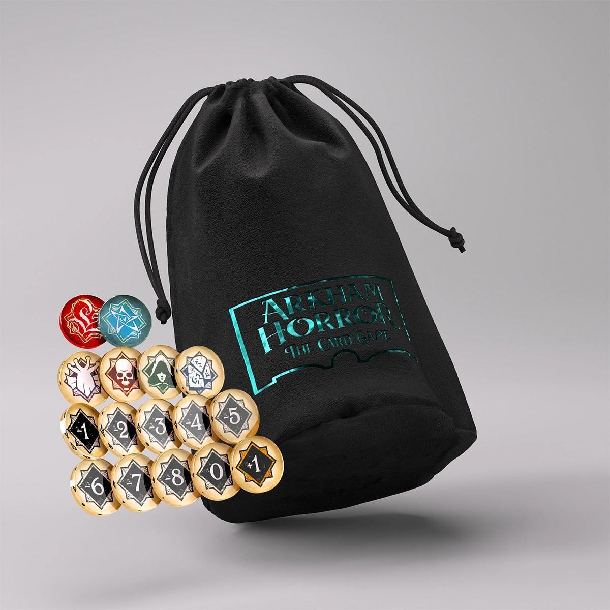 GameGenic - Arkham Horror: Chaos Tokens + Token Bag - The Feisty Goblin Gamehouse -
