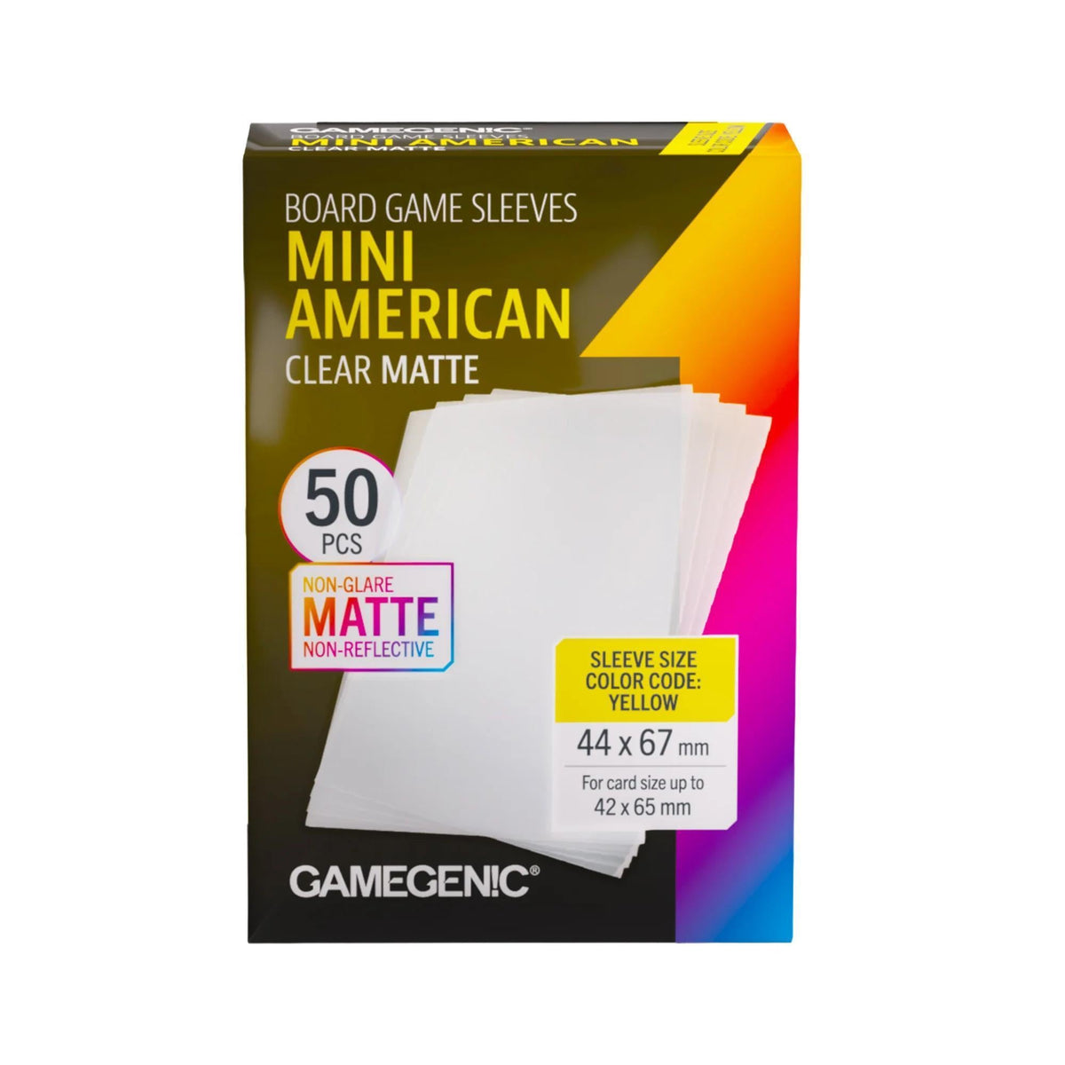 GameGenic - Board Game Sleeves Mini American Clear Matte (50 count) - The Feisty Goblin Gamehouse -