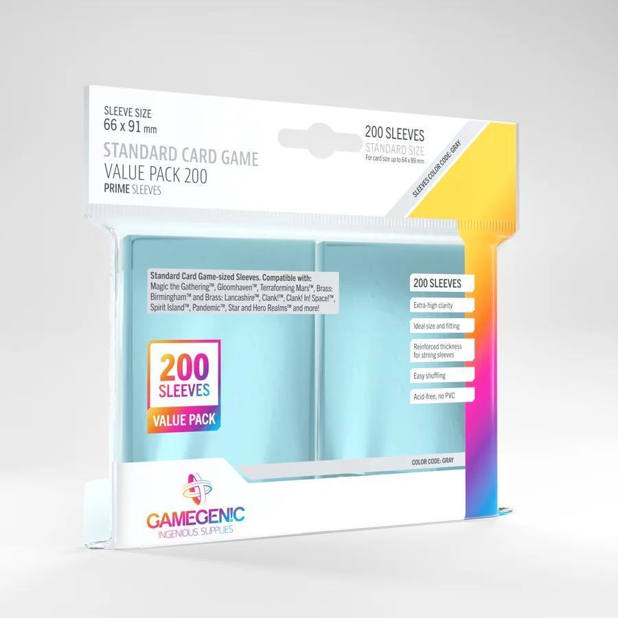GameGenic - Prime Sleeves Standard Card Game-Size Value Pack (200) - The Feisty Goblin Gamehouse -