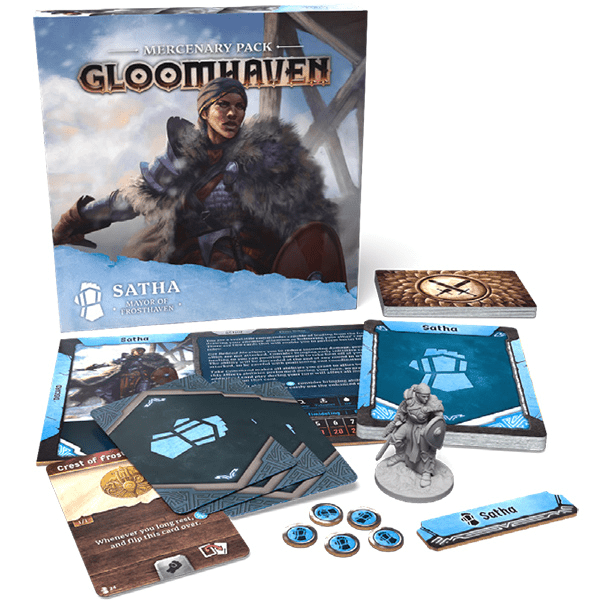 Gloomhaven, 2e: Mercenary Pack- Satha, Mayor of Frosthaven - The Feisty Goblin Gamehouse -
