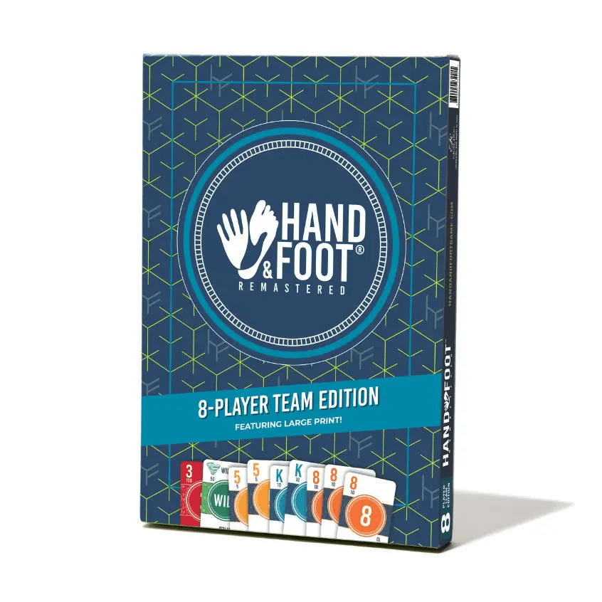 Hand & Foot Remastered Card Game 8 Players Large Print - The Feisty Goblin Gamehouse -