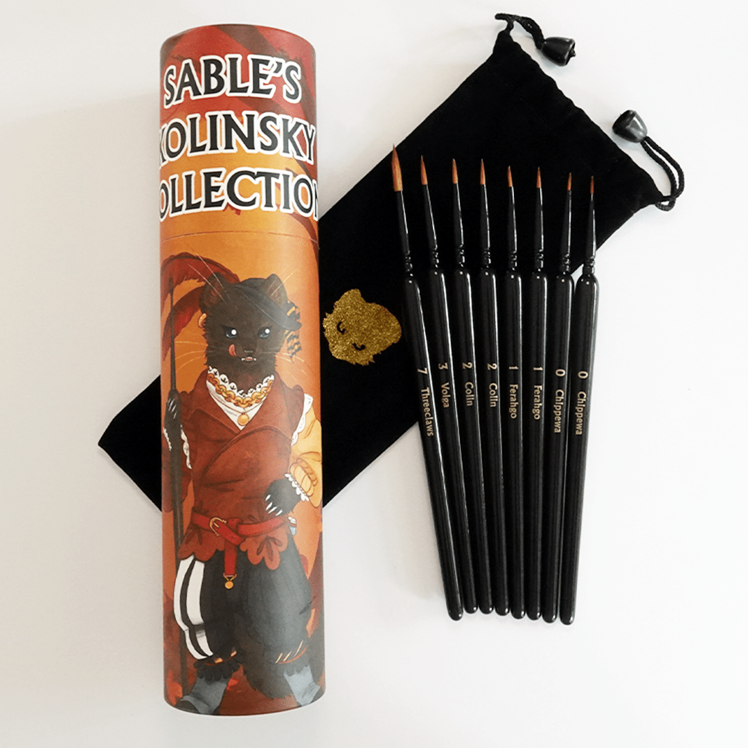 Kolinsky Sable Brush Set - Chronicle RPGs - The Feisty Goblin Gamehouse -