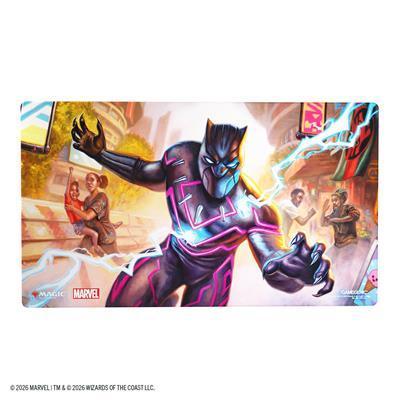 Magic: The Gathering | Marvel Super Heroes Shiny Playmat - Striking Black Panther - The Feisty Goblin Gamehouse -