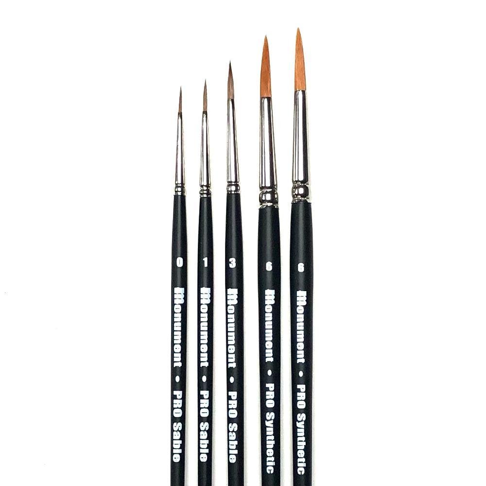 Monument Hobbies - Sam Lenz Brush Set - The Feisty Goblin Gamehouse -