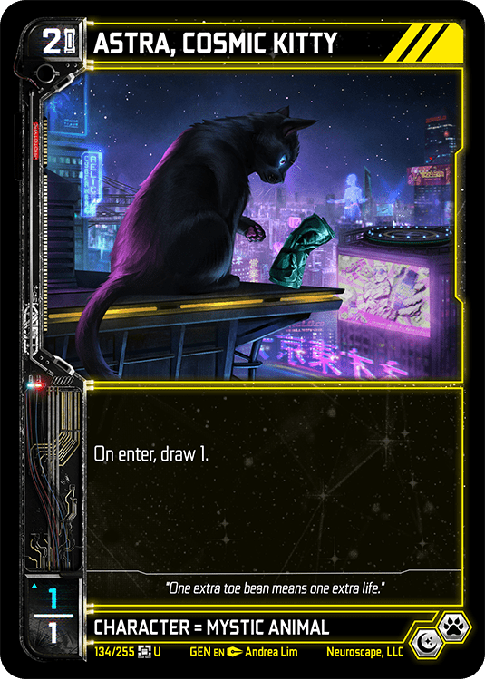 Neuroscape TCG - Astra, Cosmic Kitty GEN-134 - The Feisty Goblin Gamehouse -