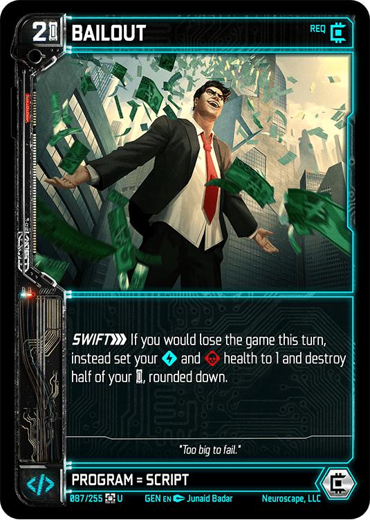 Neuroscape TCG - Bailout GEN-087 - The Feisty Goblin Gamehouse -