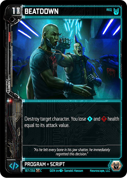 Neuroscape TCG - Beatdown GEN-187 - The Feisty Goblin Gamehouse -