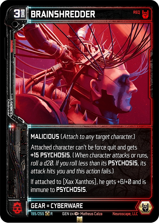 Neuroscape TCG - Brainshredder GEN-195 - The Feisty Goblin Gamehouse -