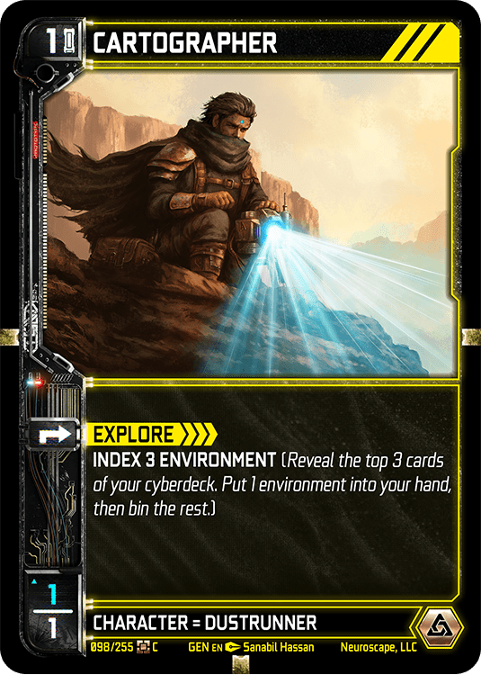 Neuroscape TCG - Cartographer GEN-098 - The Feisty Goblin Gamehouse -