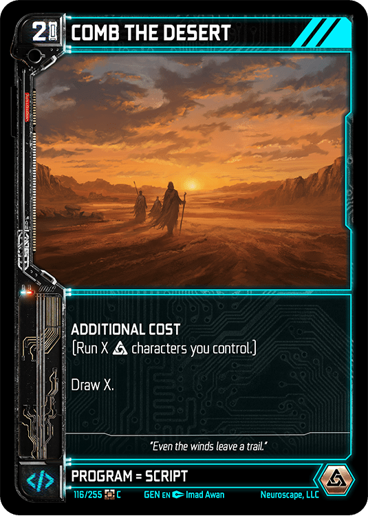 Neuroscape TCG - Comb The Desert GEN-116 - The Feisty Goblin Gamehouse -