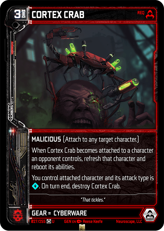 Neuroscape TCG - Cortex Crab GEN-027 - The Feisty Goblin Gamehouse -