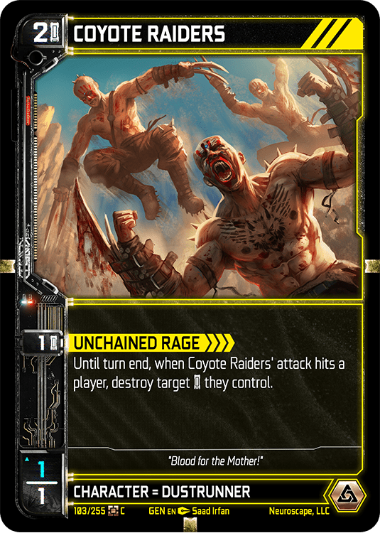 Neuroscape TCG - Coyote Raiders GEN-103 - The Feisty Goblin Gamehouse -
