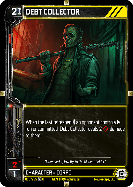Neuroscape TCG - Debt Collector GEN-076 - The Feisty Goblin Gamehouse -