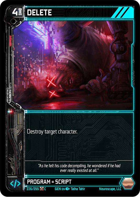Neuroscape TCG - Delete GEN-226 - The Feisty Goblin Gamehouse -