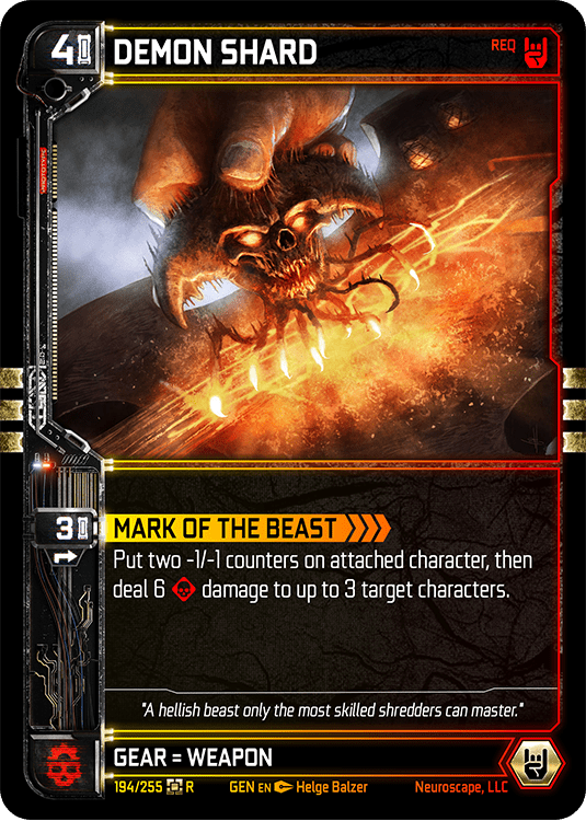 Neuroscape TCG - Demon Shard GEN-194 - The Feisty Goblin Gamehouse -