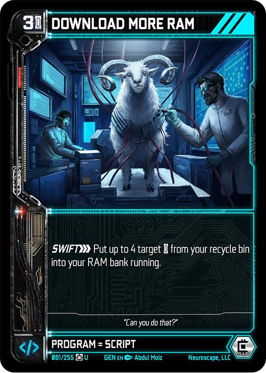 Neuroscape TCG - Download More Ram GEN-081 - The Feisty Goblin Gamehouse -