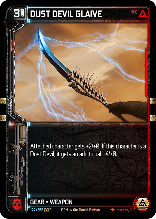 Neuroscape TCG - Dust Devil Glaive GEN-122 - The Feisty Goblin Gamehouse -