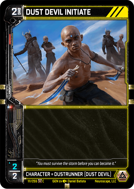Neuroscape TCG - Dust Devil Initiate GEN-111 - The Feisty Goblin Gamehouse -