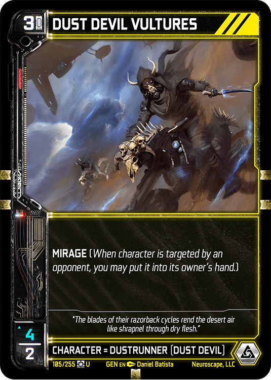 Neuroscape TCG - Dust Devil Vultures GEN-105 - The Feisty Goblin Gamehouse -