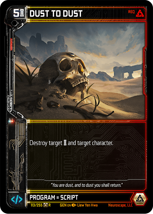 Neuroscape TCG - Dust To Dust GEN-113 - The Feisty Goblin Gamehouse -