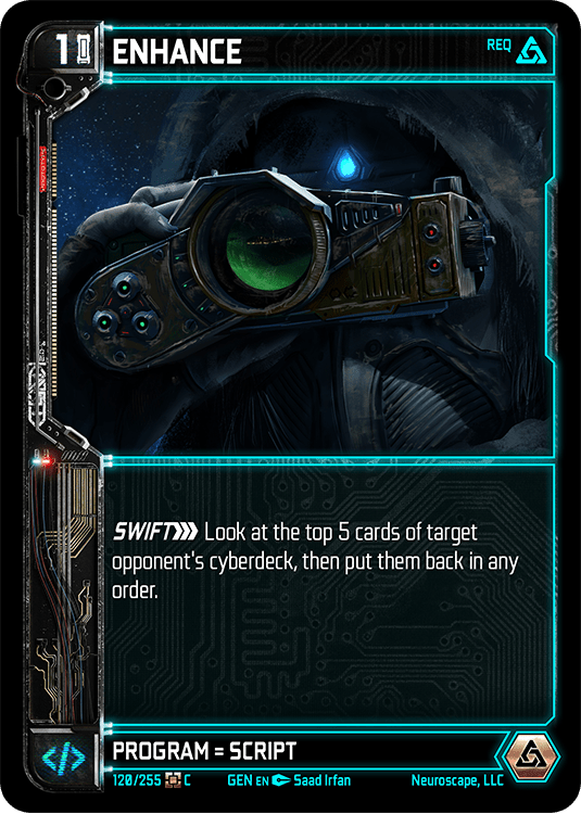Neuroscape TCG - Enhance GEN-120 - The Feisty Goblin Gamehouse -